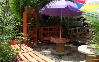 Ideias para o jardim usando pallets reciclados