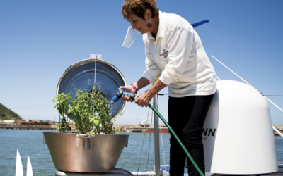 Já pensou plantar uma horta em alto mar ? A Familia Schurmann planta!