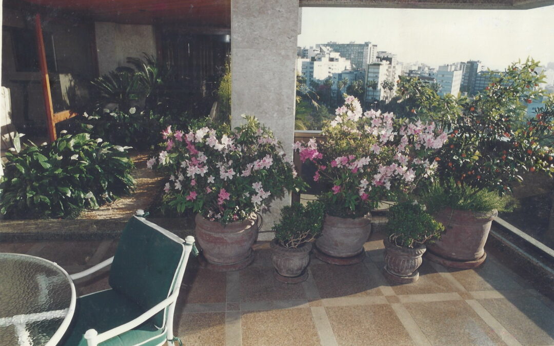 Jardim em sacada de apartamento