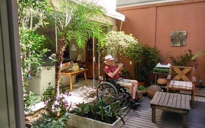 Terraço se transforma em jardim com acessibilidade